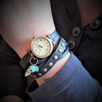 Armbanduhr,Wickeluhr mit Druckknopfverschluss, martitim Bild 4