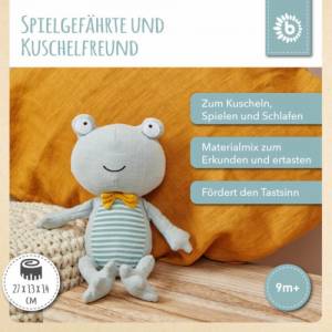 Kuscheltier Frosch personalisiert mit Name / Kinder Geschenk Puppen / Stofftier mit Name / personalisiertes Kindergesche Bild 6