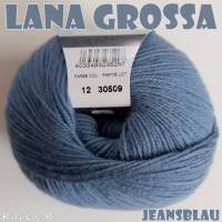 2 Knäuel 100 Gramm Cool Wool Fine von Lana Grossa Jeansblau Farbe 12 Partie 30509 Bild 3