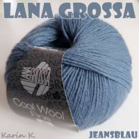 2 Knäuel 100 Gramm Cool Wool Fine von Lana Grossa Jeansblau Farbe 12 Partie 30509 Bild 7