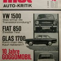 mot Auto-Kritik  Nr. 15 -    17.7.1965   -     Test :  VW 1500 / Fiat 850 / Glas 1700 / Goggomobil  /  Austin 850 Bild 1