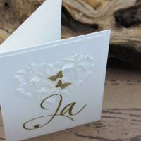 Hochzeitskarte, Glückwunschkarte zur Hochzeit, Schmetterlingsschwarm in Herzform Bild 4