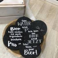 Filzuntersetzer  Untersetzer Biersprüche zum Vatertag, Geburtstag, Bierliebhaber Bild 5