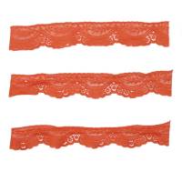 Spitze elastisch, festoniert 35mm breit, gummi, Meterware, 1 Meter orange Bild 1