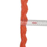 Spitze elastisch, festoniert 35mm breit, gummi, Meterware, 1 Meter orange Bild 2