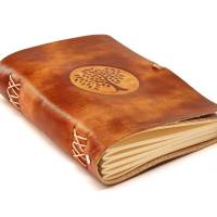 Leder Tagebuch Soft OX Scuff - Tree of Life - Din A5 - Kompaktes Tagebuch oder Notizbuch Bild 6