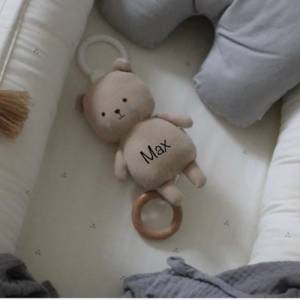 Spieluhr mit Name Teddy | Babygeschenk mit Musik | personalisiert mit Gravur möglich | Geburt Geschenk Bild 3
