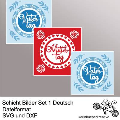 Plotterdatei Schicht Bilder Set 1 Deutsch