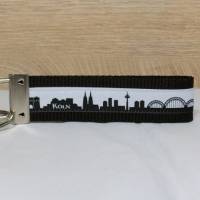 Schlüsselband Geschenk-Schlüsselanhänger Köln-Anhänger schwarz grau Skyline Autoschlüssel Hausschlüssel Bild 2
