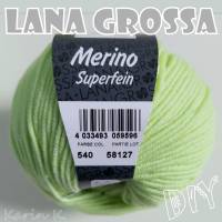 3 Knäuel 150 Gramm Merino Superfein von Lana Grossa helles Limonengrün Zartgrün Farbe 540 Partie 58127 Bild 10
