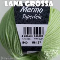 3 Knäuel 150 Gramm Merino Superfein von Lana Grossa helles Limonengrün Zartgrün Farbe 540 Partie 58127 Bild 5