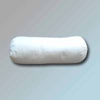 Rolle 40 x 15 cm Nackenrolle mit 500 g Federfüllung Kissen Federkissen in weiß Bild 2