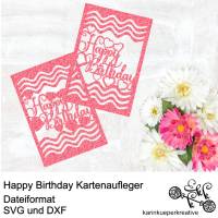 Plotterdatei Happy Birthday Kartenaufleger inkl. Box Bild 1