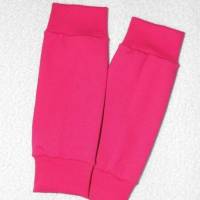 Stulpen Beinstulpen aus Sweatstoff Herbst - Winter Pink Bild 1