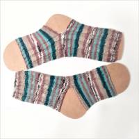 Yoga Socken mit Zopfmuster, Pediküre Socken Gr. 39/40 Bild 2