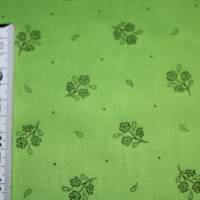 14,30 EUR/m Dirndl-Stoff Blümchen schwarz auf grün Baumwollsatin Bild 3