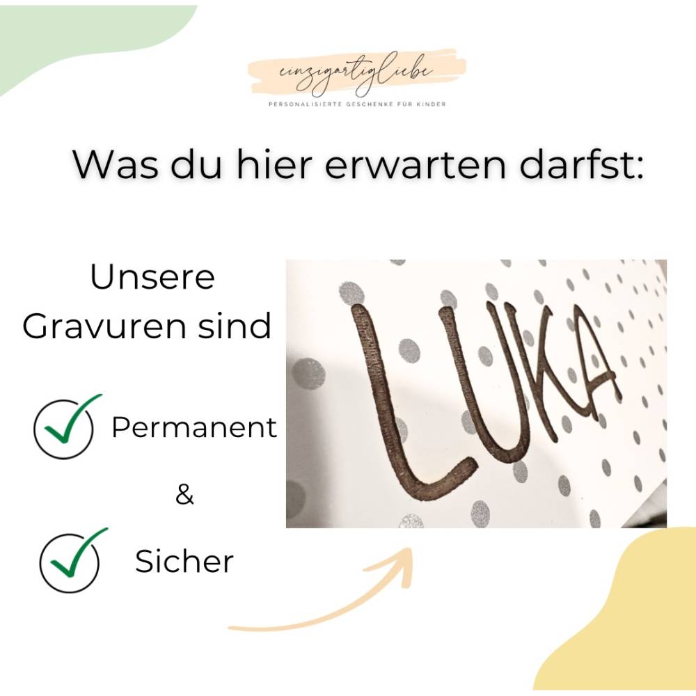 Personalisiertes Holz-Stapelturm Mit Gravur - Geburtsgeschenk Mit Namen & Geburtsdatum