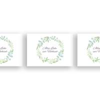 Friendly Fox Hochzeitskarte, Karte zur Hochzeit mit Eukalyptus, DIN A6 Karte inkl. Umschlag (3er Set) Bild 1