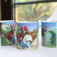 Süße Kunst Tasse aus Keramik für Kinder und Erwachsene zum Ostern, Witzige Becher in Set mit Grußkarte Bild 1
