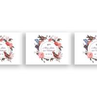 Friendly Fox Hochzeitskarte, Karte zur Hochzeit mit Kranz, Alles Gute zur Hochzeit, DIN A6 Karte inkl. Umschlag (3erSet) Bild 1
