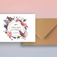 Friendly Fox Hochzeitskarte, Karte zur Hochzeit mit Kranz, Alles Gute zur Hochzeit, DIN A6 Karte inkl. Umschlag (3erSet) Bild 6