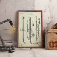 Kunstdruck Patent alte Amalgam-Pistole, Dentalinstrumente, vintage, Poster A4, Wallart, Wandschmuck Bild 2