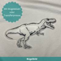Bügelbild "Tyrannosaurus Rex #2" Dinosaurier schwarz DTF-Transfer Bild 1