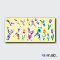 Blumen Maikäfer Pflanzen Sticker | Natur Sticker auf Stickerbogen | Aquarell Sticker Bild 4