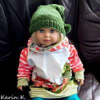 Hoodie Pullover mit Kapuze lange Ärmel Rehe im Grünen genäht Kind 4 bis 6 Jahre Größe 110 bis 122 Jersey Bild 9