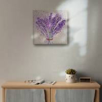 Lavendeltage Acrylgemälde Leinwand 20x20 cm Original Bild 1