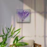 Lavendeltage Acrylgemälde Leinwand 20x20 cm Original Bild 2