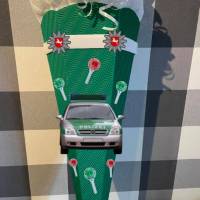 Dekoelemente für Schultüte Zuckertüte für Jungs Polizei Grün Nur Motive Bild 1