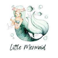 Bügelbild Meerjungfrau "Little Mermaid" Grün Bild 1