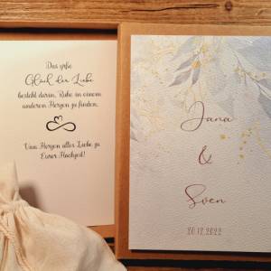 Geldgeschenk zur Hochzeit personalisiert, Hochzeitsgeschenk vintage Design, Geschenk flieder, Geschenkverpackung Bild 4