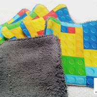 Waschlappen Waschtuch Waschlappen für Babys wiederverwendbar umweltfreundlich 5er Set Bausteine Bild 4