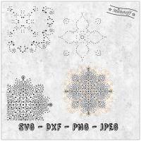 Wunderschönes Mandala  - Punkte - leuchtrahmen - SVG - DXF - Datei - Mithstoff - individuell zusammenstellen Bild 1