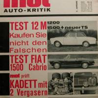 mot Auto-Kritik  Nr. 1 -    2.1.1965   -     Test :  12 M / Fiat 1500 / Kadett Bild 1