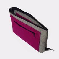 Filzmappe handgemacht in Hellmeliert-Pink vielseitig einsetzbar als Portemonnaie oder für Kleinkram Bild 3