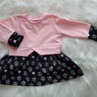 Sweater Kleid / Sweater / Tunika / Girly Sweater / Kleidchen mit Schößchen Kleid für Mädchen Pötchen Rosa Bild 1