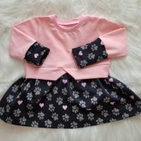 Sweater Kleid / Sweater / Tunika / Girly Sweater / Kleidchen mit Schößchen Kleid für Mädchen Pötchen Rosa Bild 2