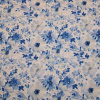 13,70 EUR/m Baumwollstoff Blumen blau auf weiß Denoir Webware 100% Baumwolle Bild 4