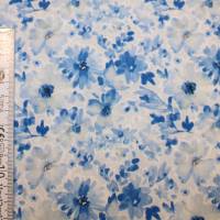 13,70 EUR/m Baumwollstoff Blumen blau auf weiß Denoir Webware 100% Baumwolle Bild 5