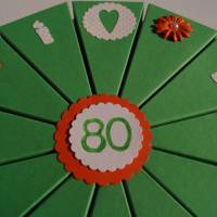 Geldgeschenk, Geschenk zum 80. Geburtstag, Geldgeschenkverpackung,  Geschenkschachtel zum Geburtstag,Geburtstagskind Bild 8