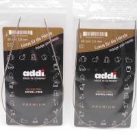 addi Rundstricknadel 2,0 / 2,5 mm - 40 cm nickelfreie Stricknadeln mit Messingspitzen und hochflexiblem Kunststoffseil Bild 1
