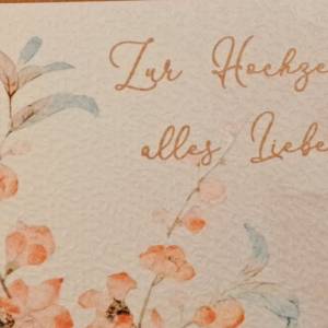 Geldgeschenk zur Hochzeit personalisiert, Hochzeitsgeschenk mit Namen des Brautpaars, Geschenk Kirschblüte, Verpackung Bild 5