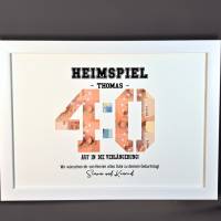 Geldgeschenk personalisiert zum 40. Geburtstag Mann - Heimspiel Fußball Geburtstagsgeschenk - runder Geburtstag Geschenk Bild 1