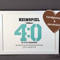 Geldgeschenk personalisiert zum 40. Geburtstag Mann - Heimspiel Fußball Geburtstagsgeschenk - runder Geburtstag Geschenk Bild 2