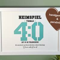 Geldgeschenk personalisiert zum 40. Geburtstag Mann - Heimspiel Fußball Geburtstagsgeschenk - runder Geburtstag Geschenk Bild 7