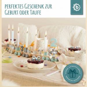 Geburtstagszug Tischdeko Kindergeburtstag | Baby Geburtstag 0-99 Jahre Holzzug Geschenkidee Bild 2