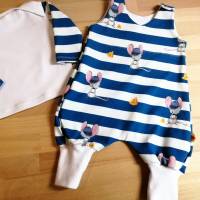 Baby Frühchen Strampler, Gr 46/48 mit Shirt , Reborn Baby, Handgefertigt aus Jersey für Frühchen Babys Bild 10
